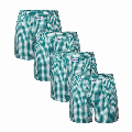 Zaccini 4-pack woven boxershorts - groen