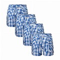 Zaccini 4-pack woven boxershorts - lichtblauw