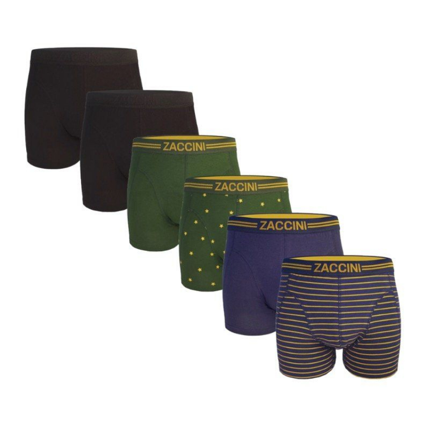 Zaccini 6-pack boxershorts - gold blackonblack