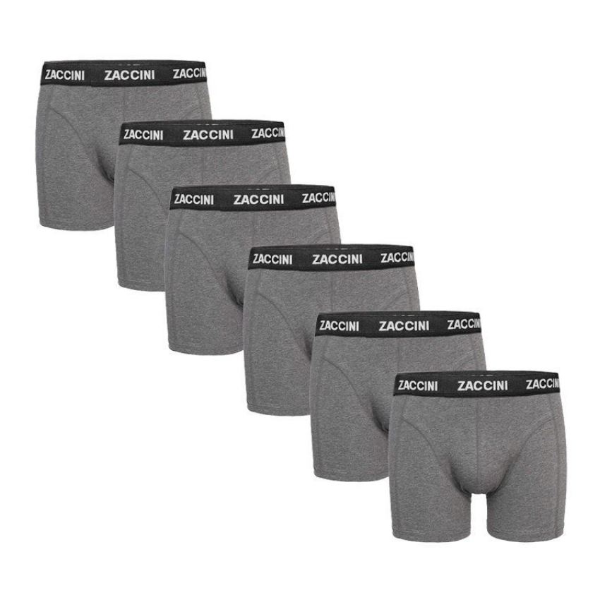 Zaccini 6-pack boxershorts grey melange