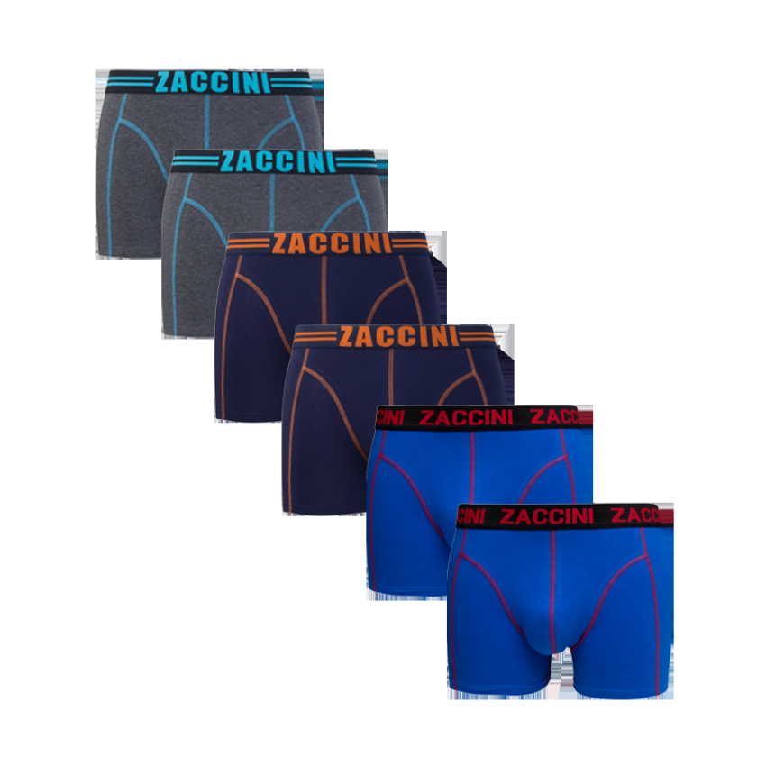 Zaccini 6-pack boxershorts royal mix