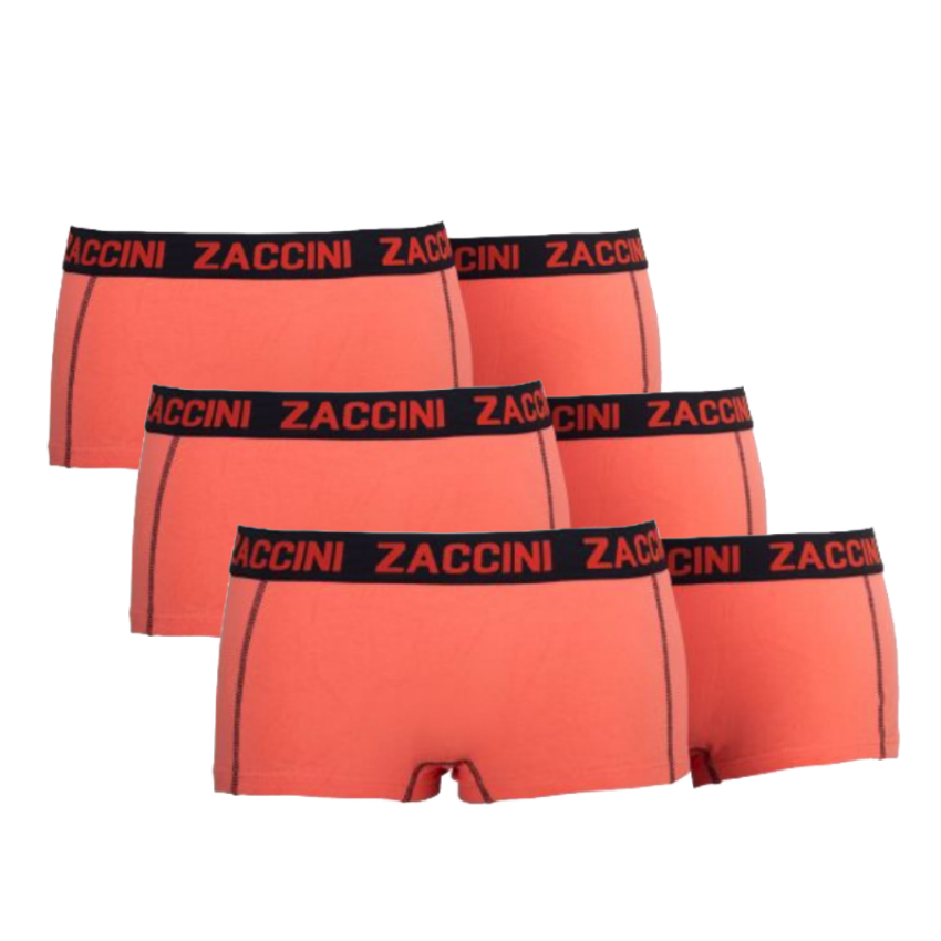 Zaccini 6-pack dames boxershorts emberglow