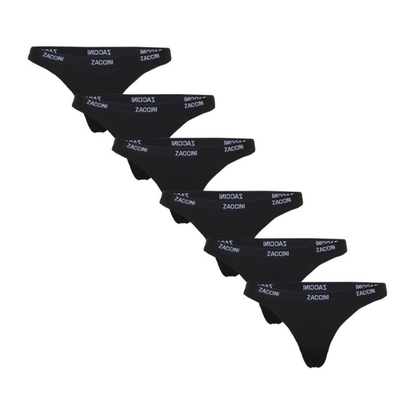 Zaccini 6-pack strings zwart