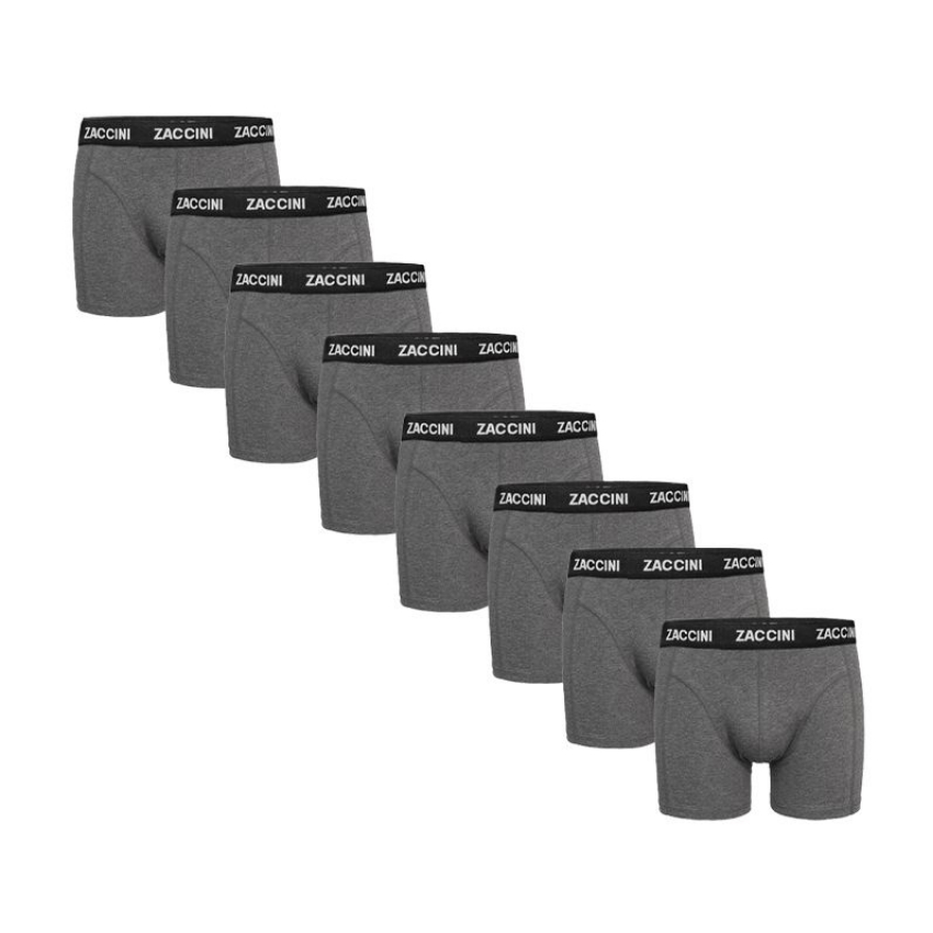 Zaccini 8-pack boxershorts - grey melange